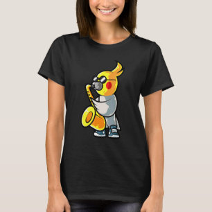 Cockatiel with Saxophone for a Pet Bird Owner T-Shirt