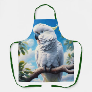 Cockatoo art apron