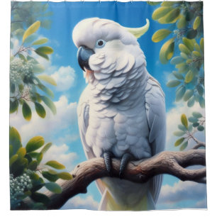 Cockatoo art  shower curtain