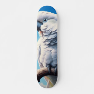 Cockatoo art skateboard