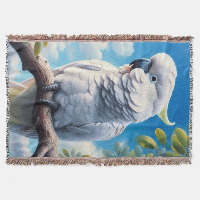 Cockatoo art  throw blanket (Front)