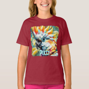 Cockatoo Bird Yellow Poppies Personalised T-Shirt