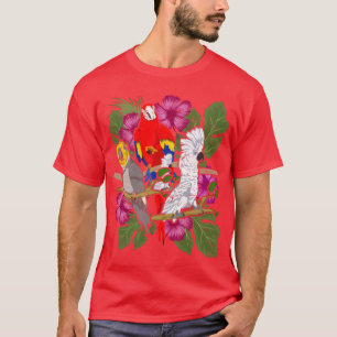 Cockatoo cockatiel flower bird gift parrot vintage T-Shirt