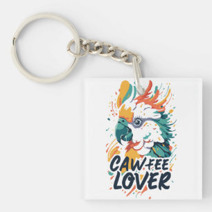 Cockatoo Coffee Lover Key Ring