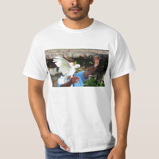 Cockatoo displaying a wing T-Shirt (Front)