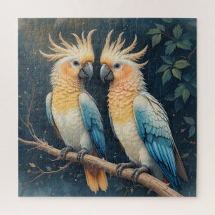 Cockatoo Parrot Couple Jigsaw Puzzle