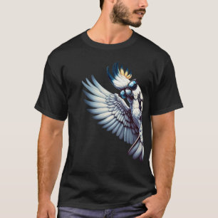 Cockatoo Parrot With Sunglasses Funny Say Hi Bird T-Shirt