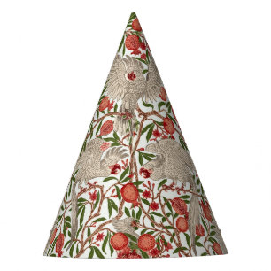 Cockatoo & Pomegranate by Walter Crane Art Nouveau Party Hat