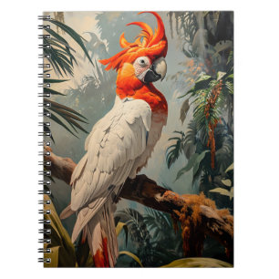 Cockatoo Portrait Vintage Notebook