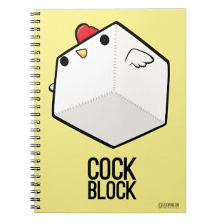 Cockblock notepad cute chicken joke spiral notebook