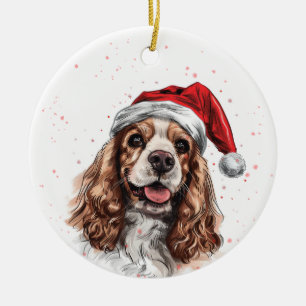 Cocker Dog Christmas Personalized Ceramic Tree Decoration