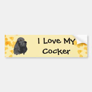 Cocker ~ I Love My Black Cocker Bumper Sticker