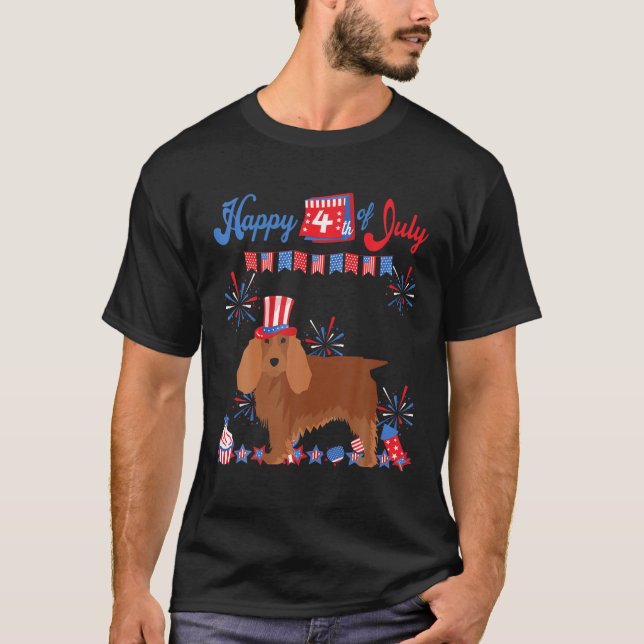 Cocker Spaniel 4Th Of July T-Shirt (Front)