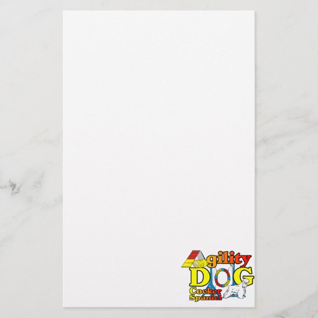 Cocker Spaniel Agility Stationery (Front)