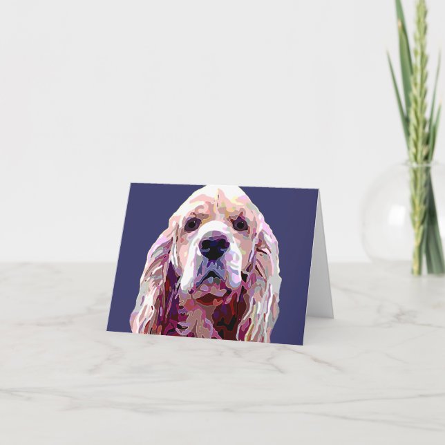 Cocker Spaniel Attitude Greeting card (Front)