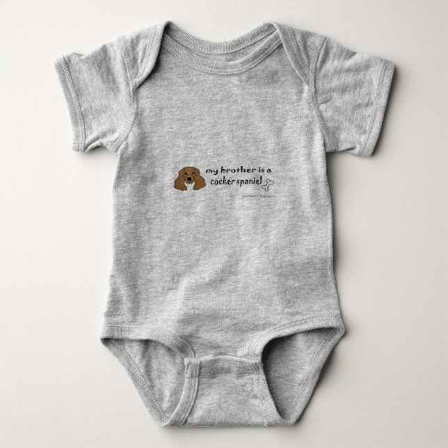cocker spaniel baby bodysuit (Front)
