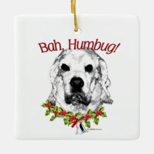 Cocker Spaniel Bah Humbug  Ceramic Ornament