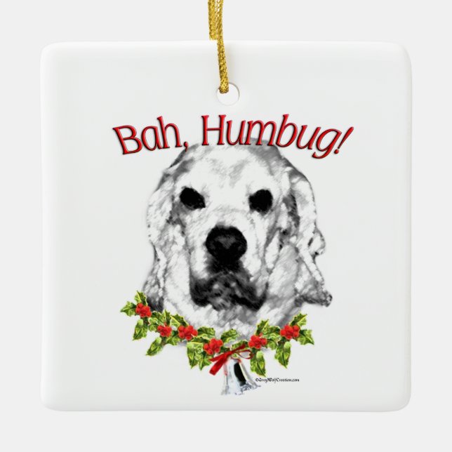 Cocker Spaniel Bah Humbug  Ceramic Ornament (Front)