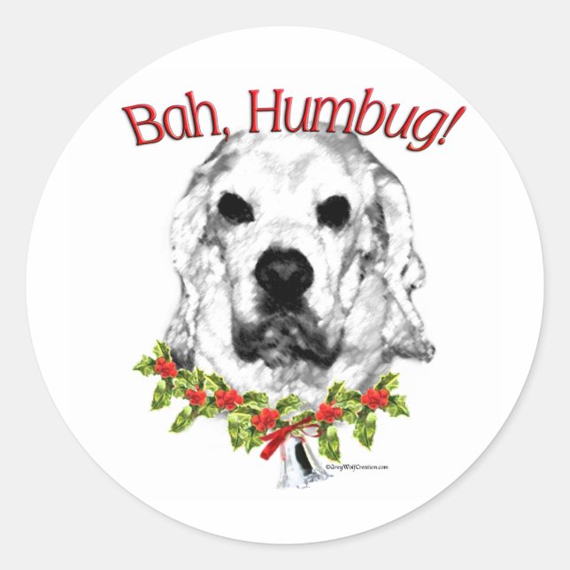 Cocker Spaniel Bah Humbug - Sticker (Front)