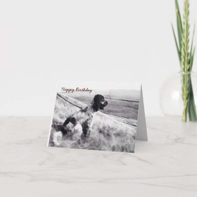 Cocker Spaniel Birthday Card (Front)