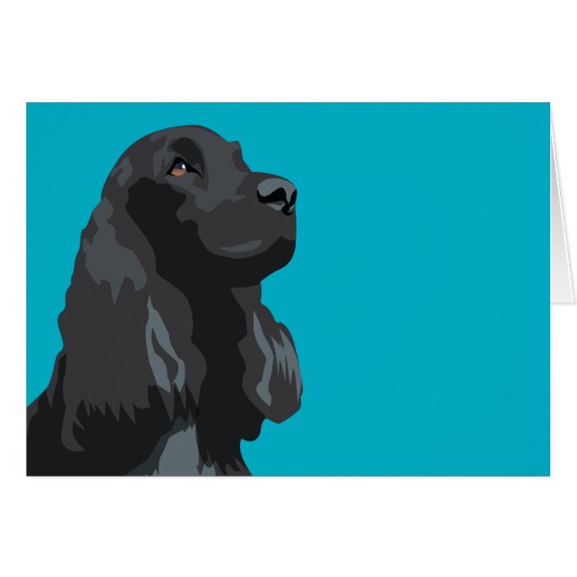 Cocker Spaniel - Black - Basic Breed Templates (Front Horizontal)