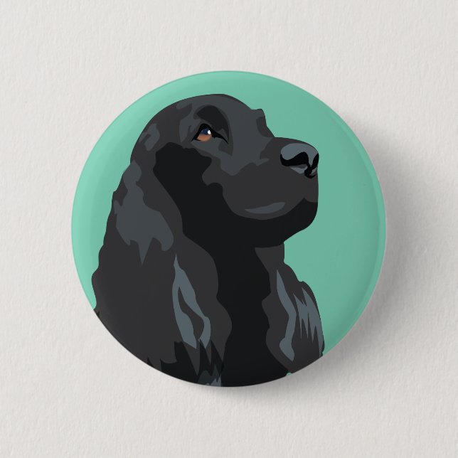 Cocker Spaniel - Black - Basic Breed Templates 6 Cm Round Badge (Front)