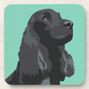 Cocker Spaniel - Black - Basic Breed Templates Coaster