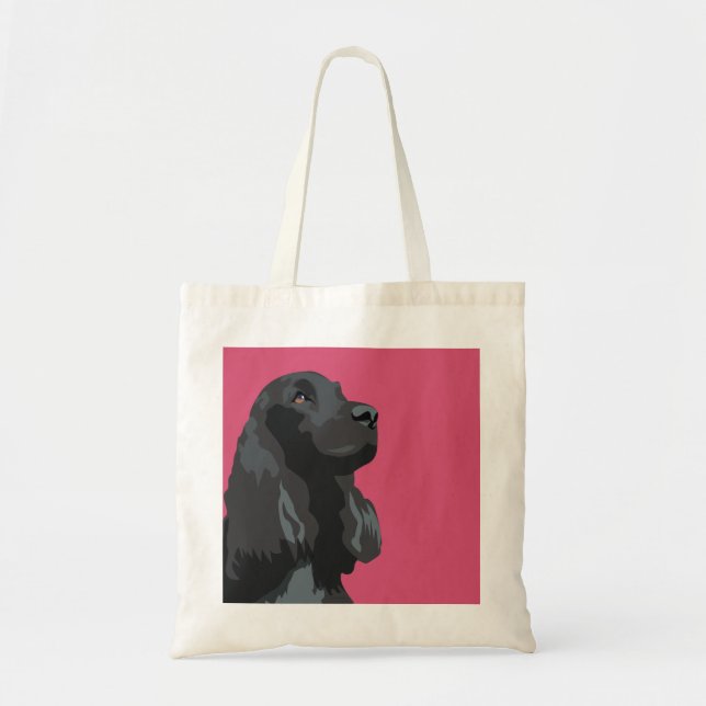 Cocker Spaniel - Black - Basic Breed Templates Tote Bag (Front)