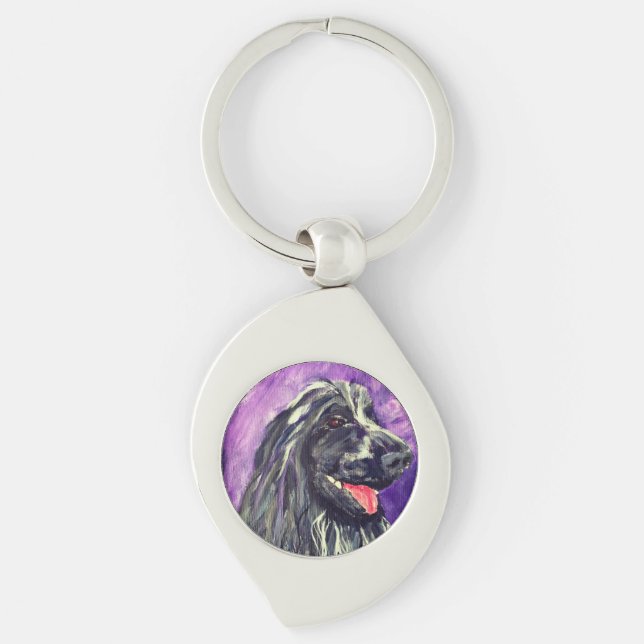  Cocker Spaniel Blue Roan Dog Painted      Key Ring (Front)