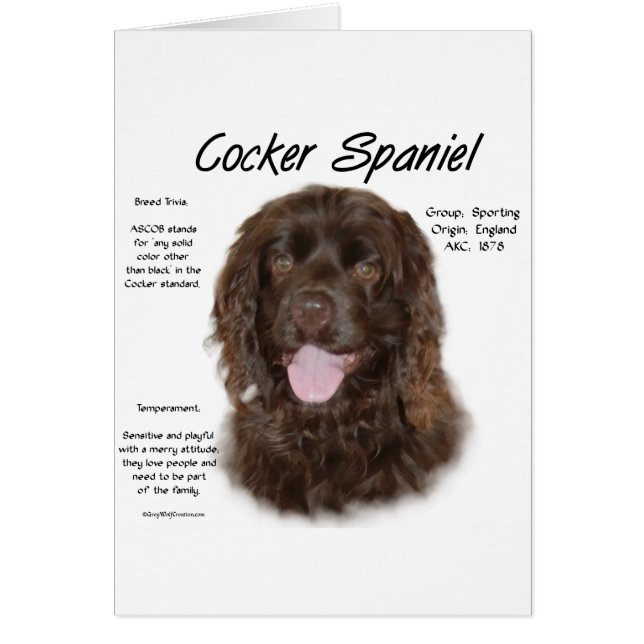 Cocker Spaniel (brn) History Design (Front)