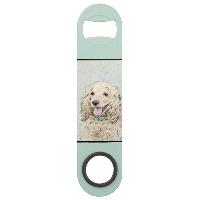 Cocker Spaniel Buff Painting - Original Dog Art (Back)