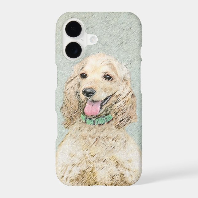 Cocker Spaniel Buff Painting - Original Dog Art iPhone Case (Back)
