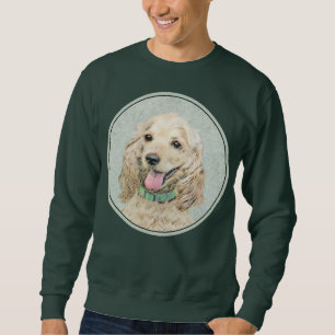 Cocker Spaniel Buff Painting - Original Dog Art Sweatshirt