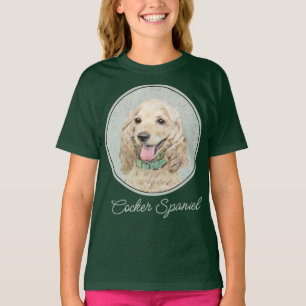 Cocker Spaniel Buff Painting - Original Dog Art T- T-Shirt