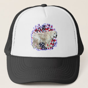 Cocker Spaniel (buff) Patriot Trucker Hat