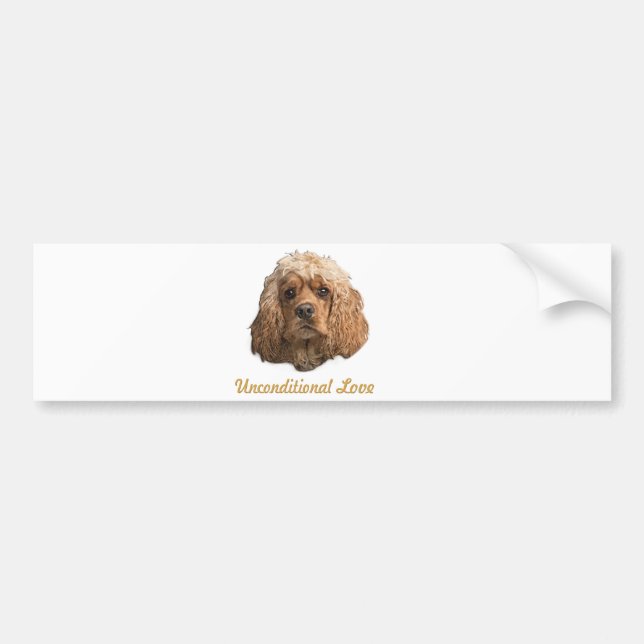 Cocker spaniel   bumper sticker (Front)