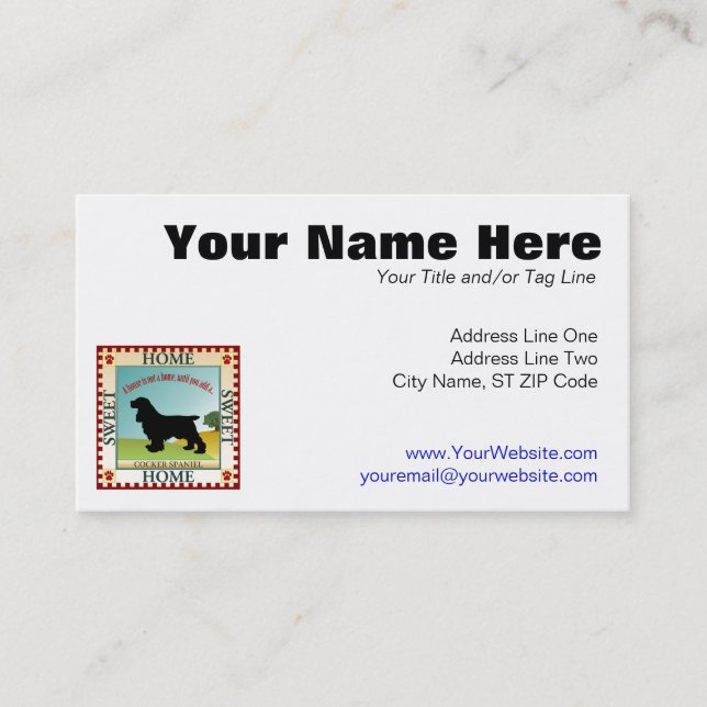 Cocker Spaniel Business Card (Front)