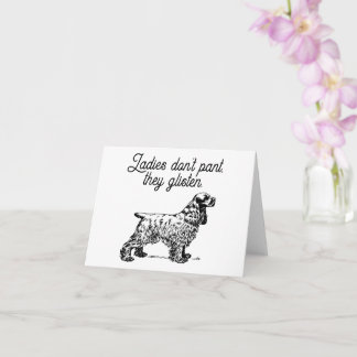 Cocker Spaniel Cartoon with Funny Pet Joke Card