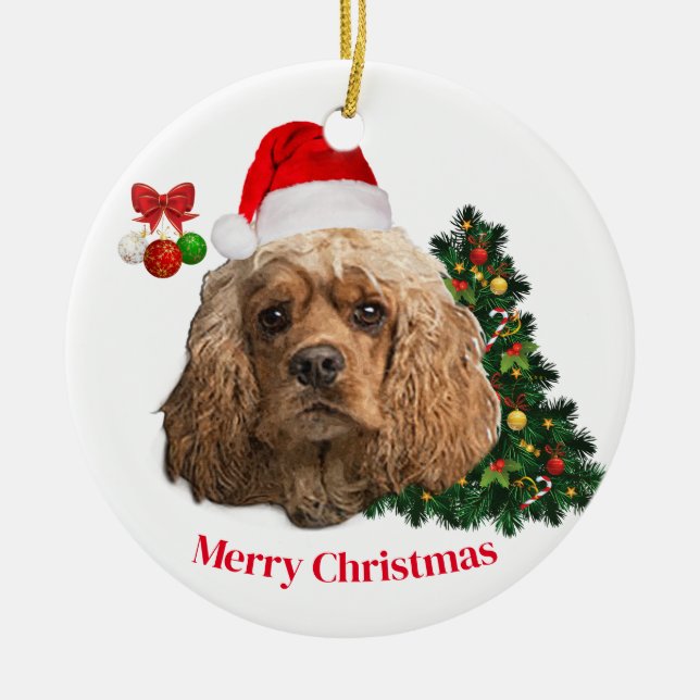 Cocker spaniel Christma Ornament (Front)