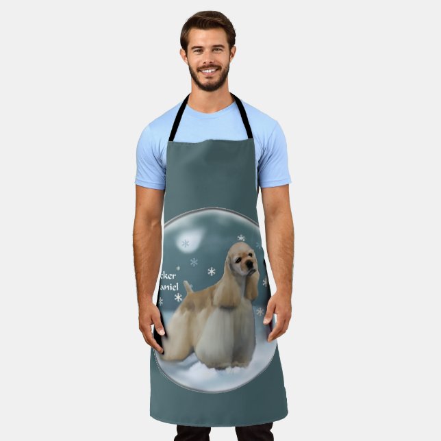 Cocker Spaniel Christmas  Apron (Worn)