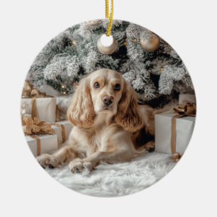Cocker Spaniel Christmas Ceramic Tree Decoration