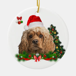 Cocker spaniel Christmas  Ceramic Tree Decoration