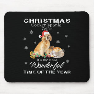 Cocker Spaniel Christmas Cocker Spaniel Coffee Mouse Pad