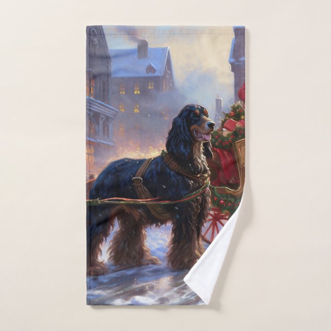Cocker Spaniel Christmas Festive Season Bath Towel Set (Hand Towel)