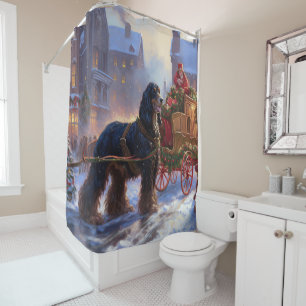 Cocker Spaniel Christmas Festive Season Shower Curtain