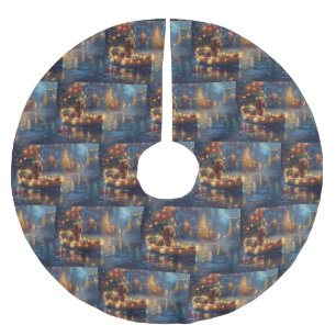 Cocker Spaniel Christmas Festive Voyage Brushed Polyester Tree Skirt