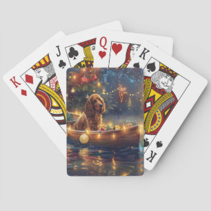 Cocker Spaniel Christmas Festive Voyage Playing Cards