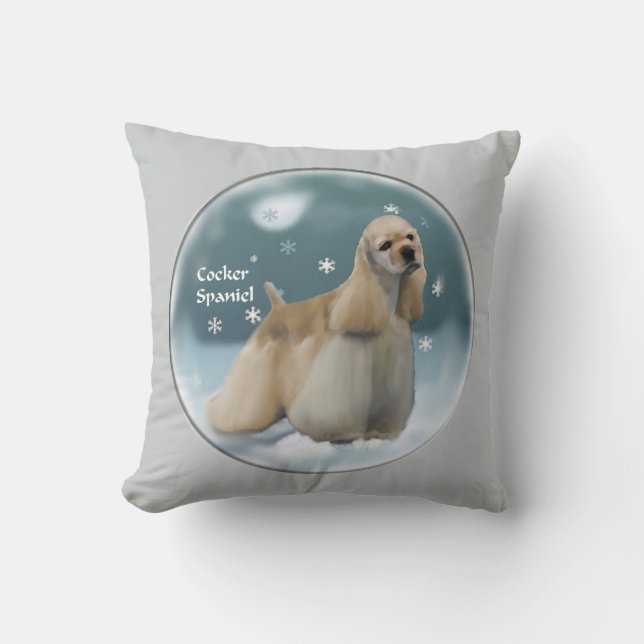 Cocker Spaniel Christmas Gifts Cushion (Front)