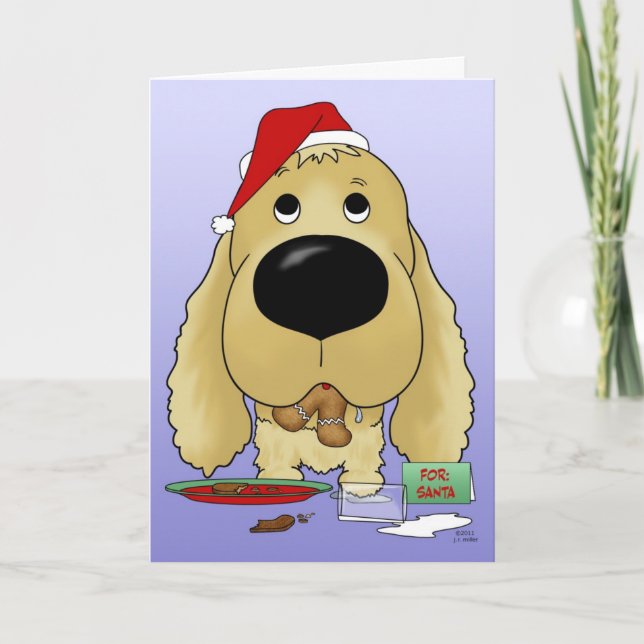 Cocker Spaniel Christmas Holiday Card (Front)