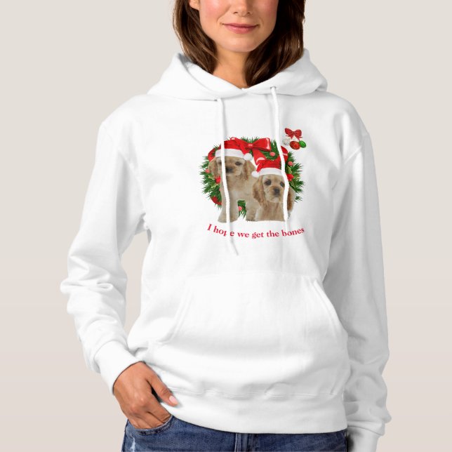 Cocker spaniel Christmas Hoodie (Front)
